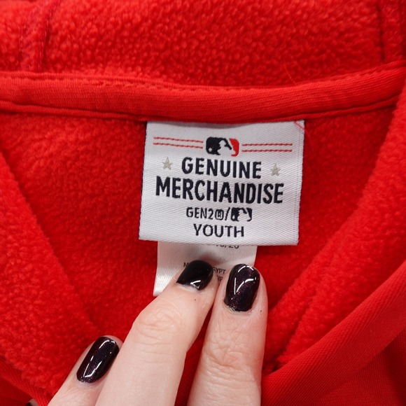 MLB St Louis Cardinals Youth Red Pullover Hoodie Sweatshirt XL 18/20 NEW - Picture 7 of 13